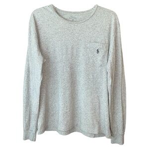 Polo Ralph Lauren Heather Gray Men Crewneck Long Sleeve Shirt Size Medium